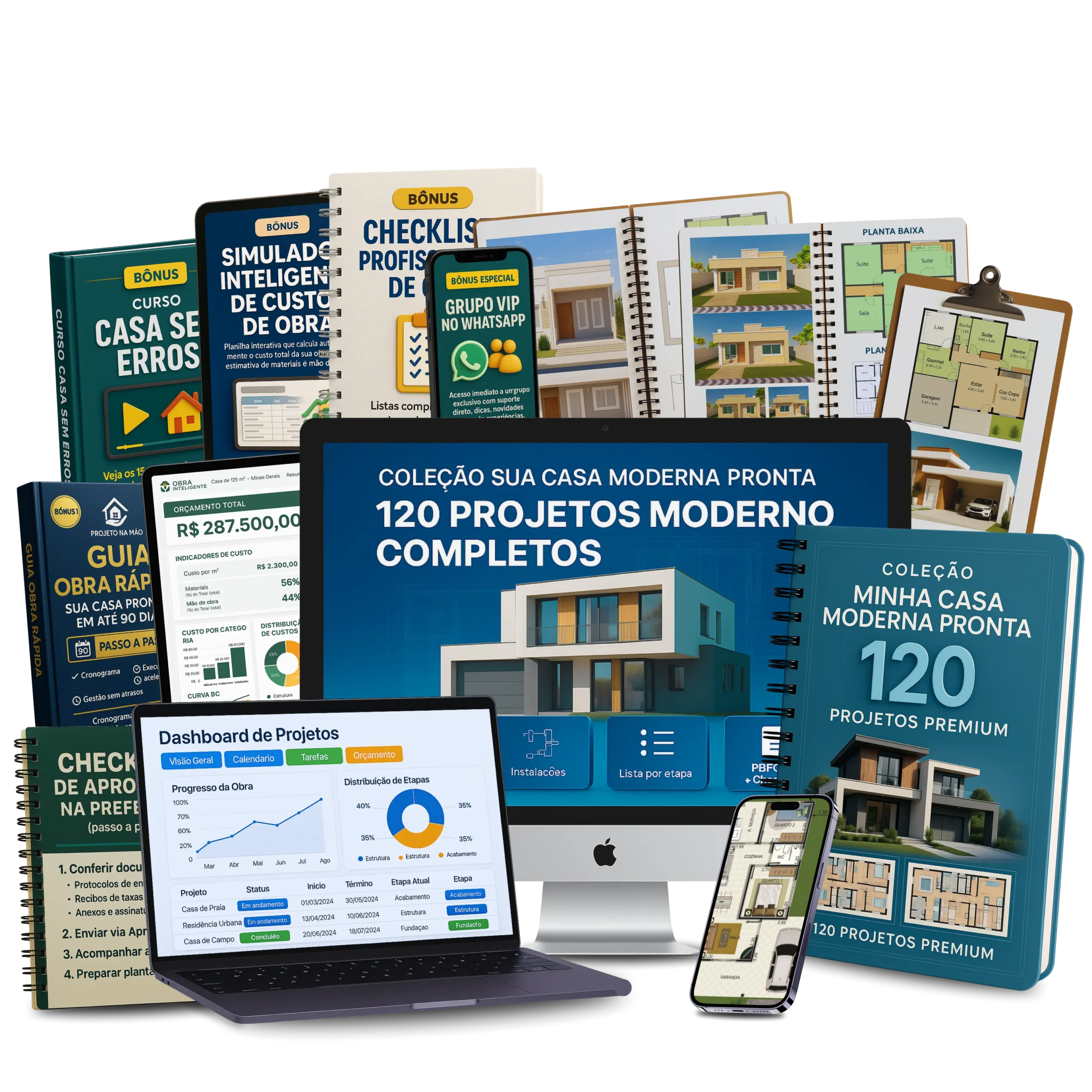 Mockup 70 Projetos de Casas Modernas
